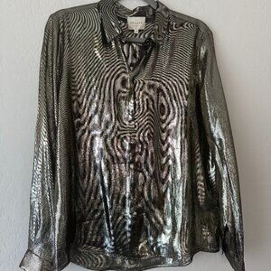 Sezane Metallic Blouse